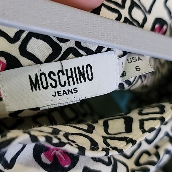 Vintage Moschino Mixed Print Halter Dress - Picture 7 of 8
